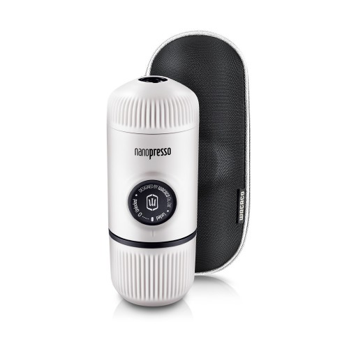 Cestovní kávovar Wacaco Nanopresso (bílý) + tvrdé pouzdro
